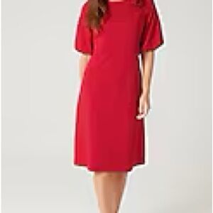J. Jill Vibrant Red Midi Dress
